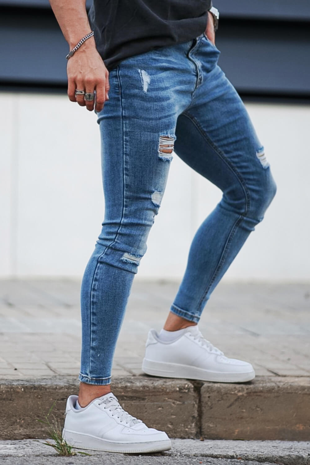 Men Blue Skinny Jean - Ripped