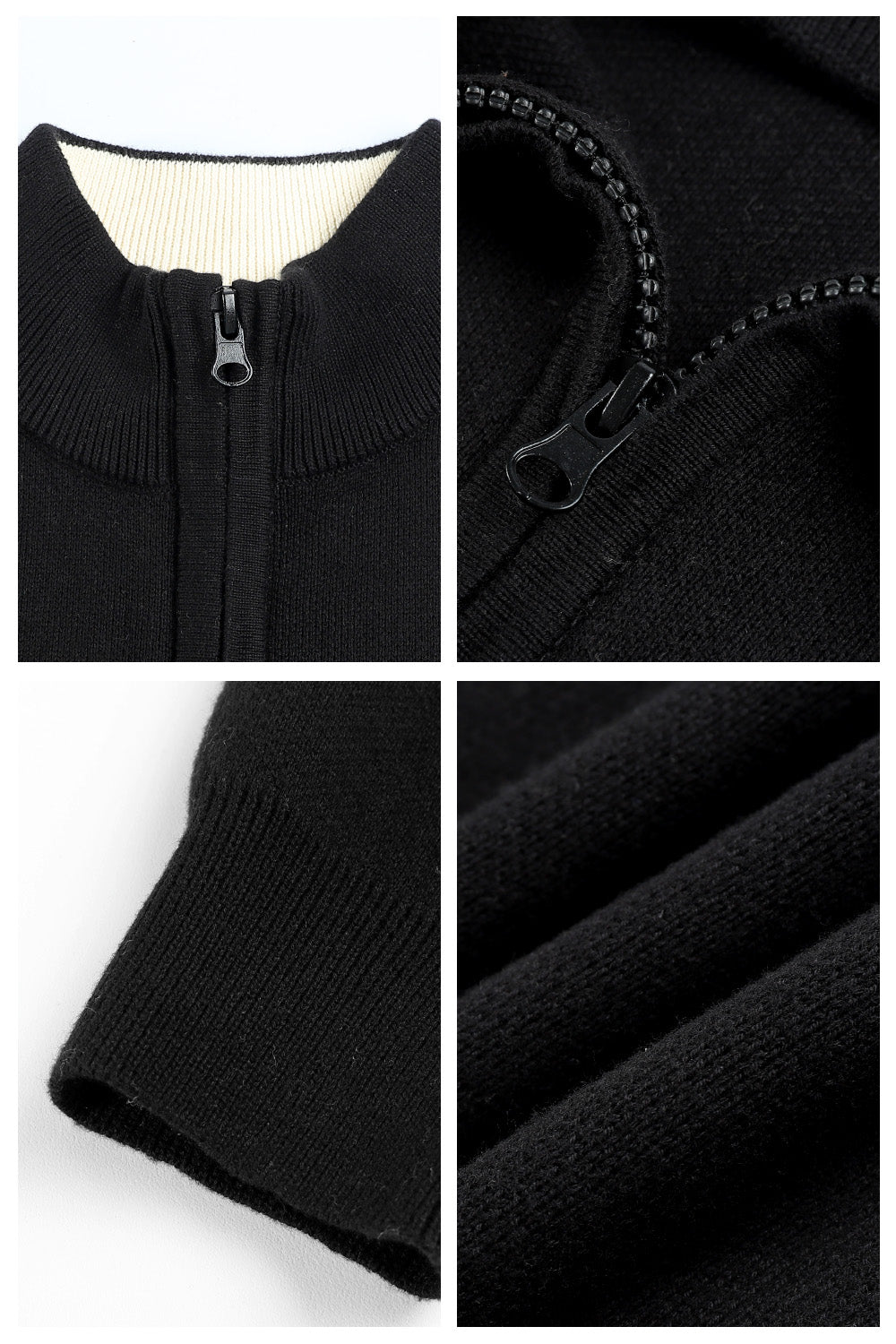 Men's Sweater Coat - Black