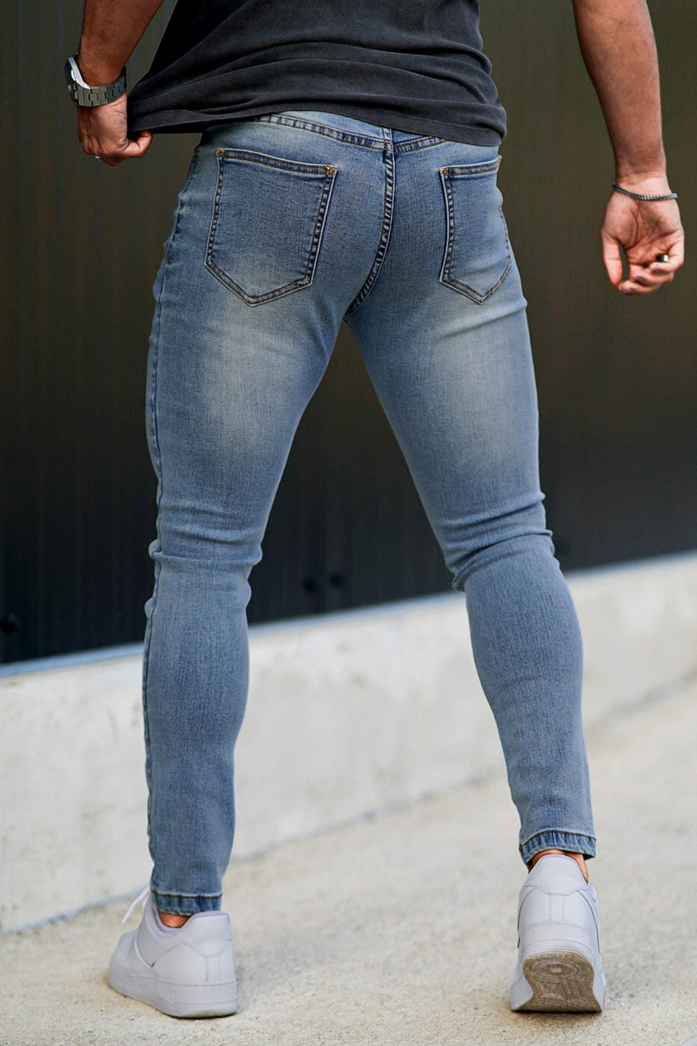 Men's Light Wash Skinny Jean - Blue