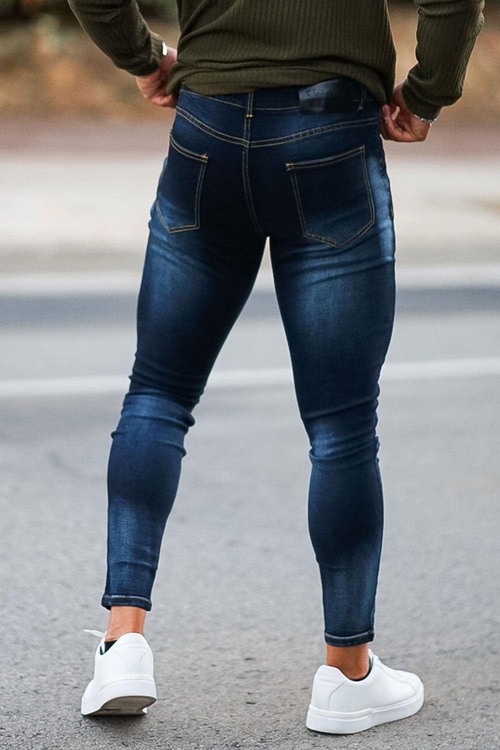 Men's Vintage Skinny Jean - Dark Blue