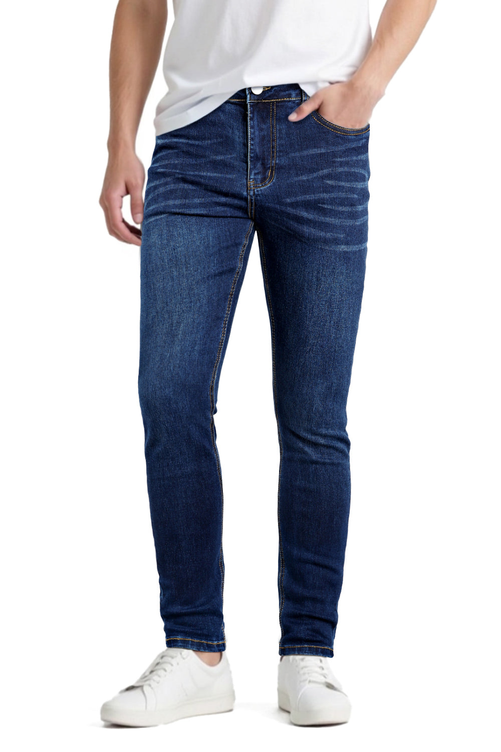 Men's Stretch Casual Skinny Jean - Dark Blue