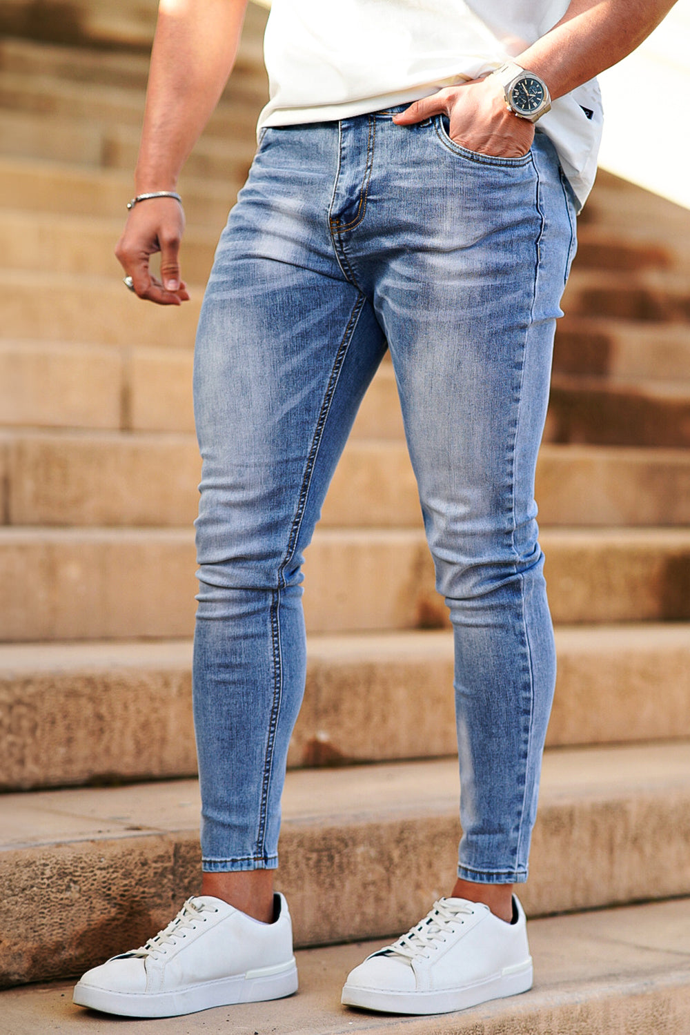 Men's Stretch Skinny Jean - Light Blue