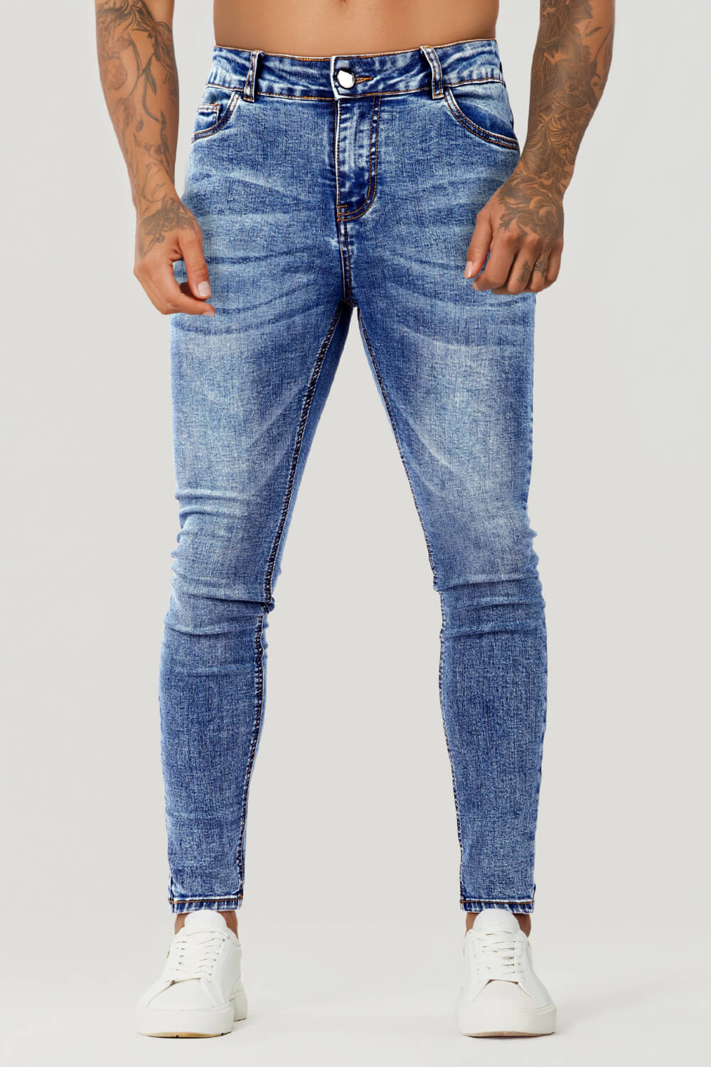 Men's Blue Skinny Jean - High Waist