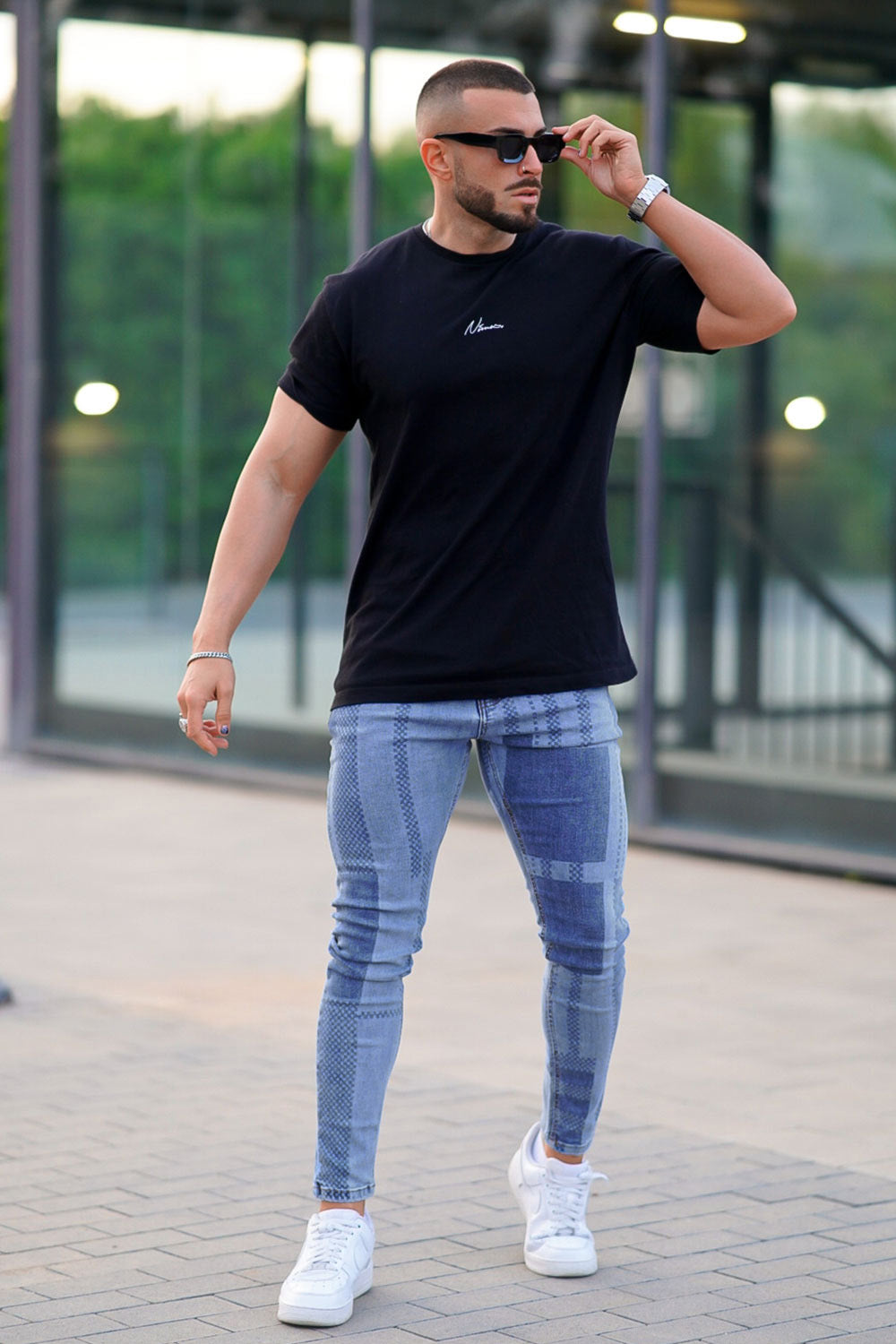 Men's Pinstripe Skinny Jean