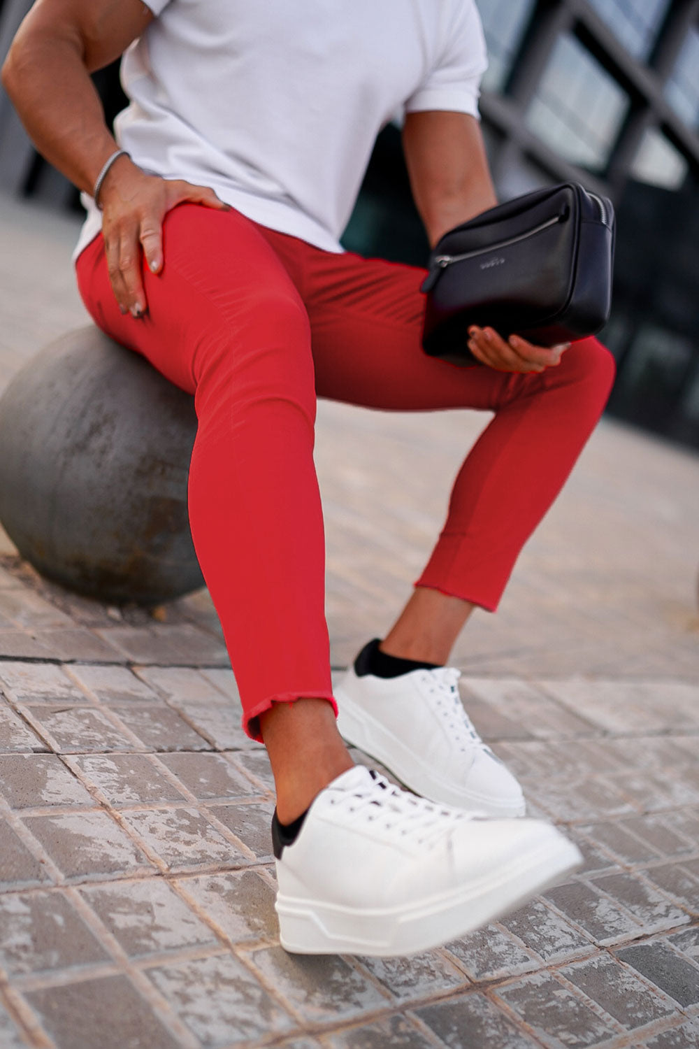 Men's Red Skinny Jean