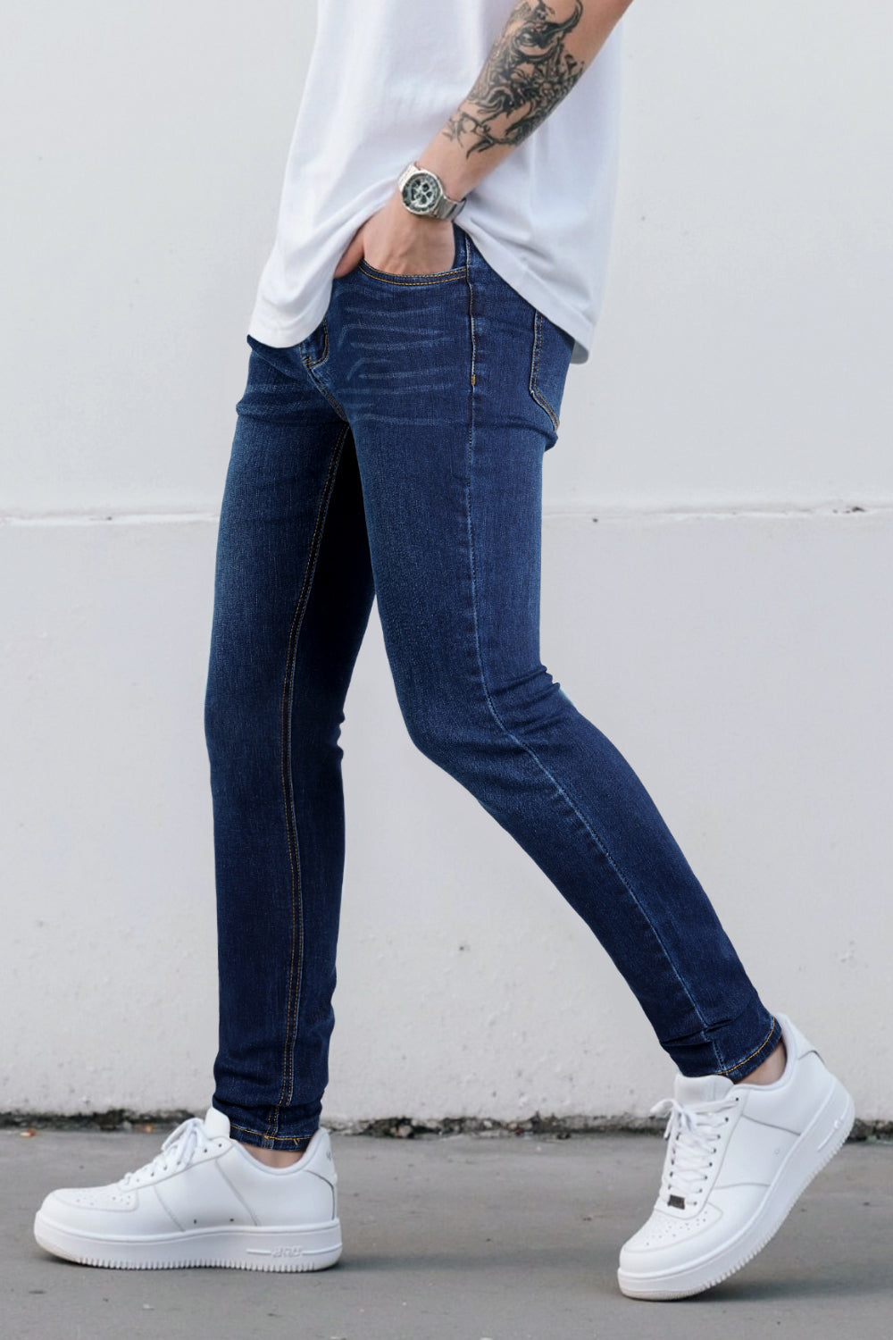 Men's Stretch Casual Skinny Jean - Dark Blue