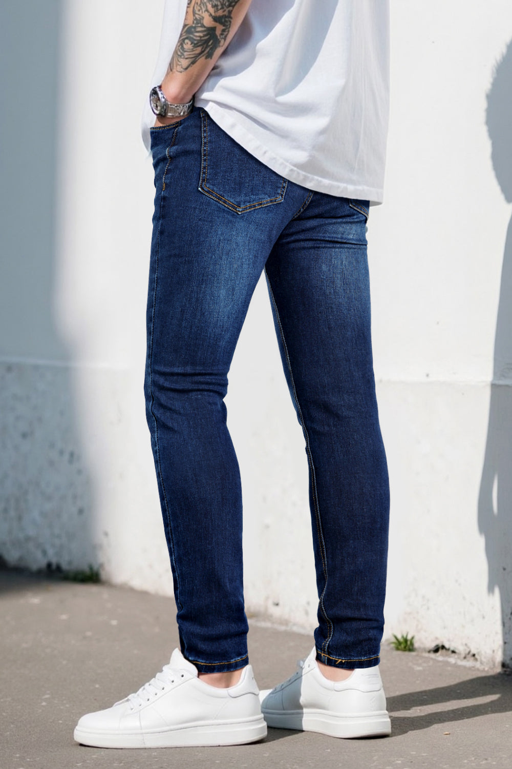 Men's Stretch Casual Skinny Jean - Dark Blue