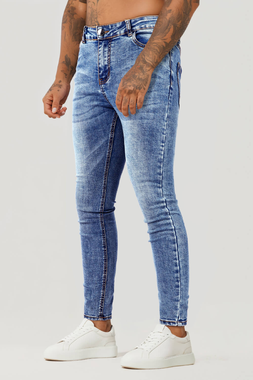 Men's Blue Skinny Jean - High Waist