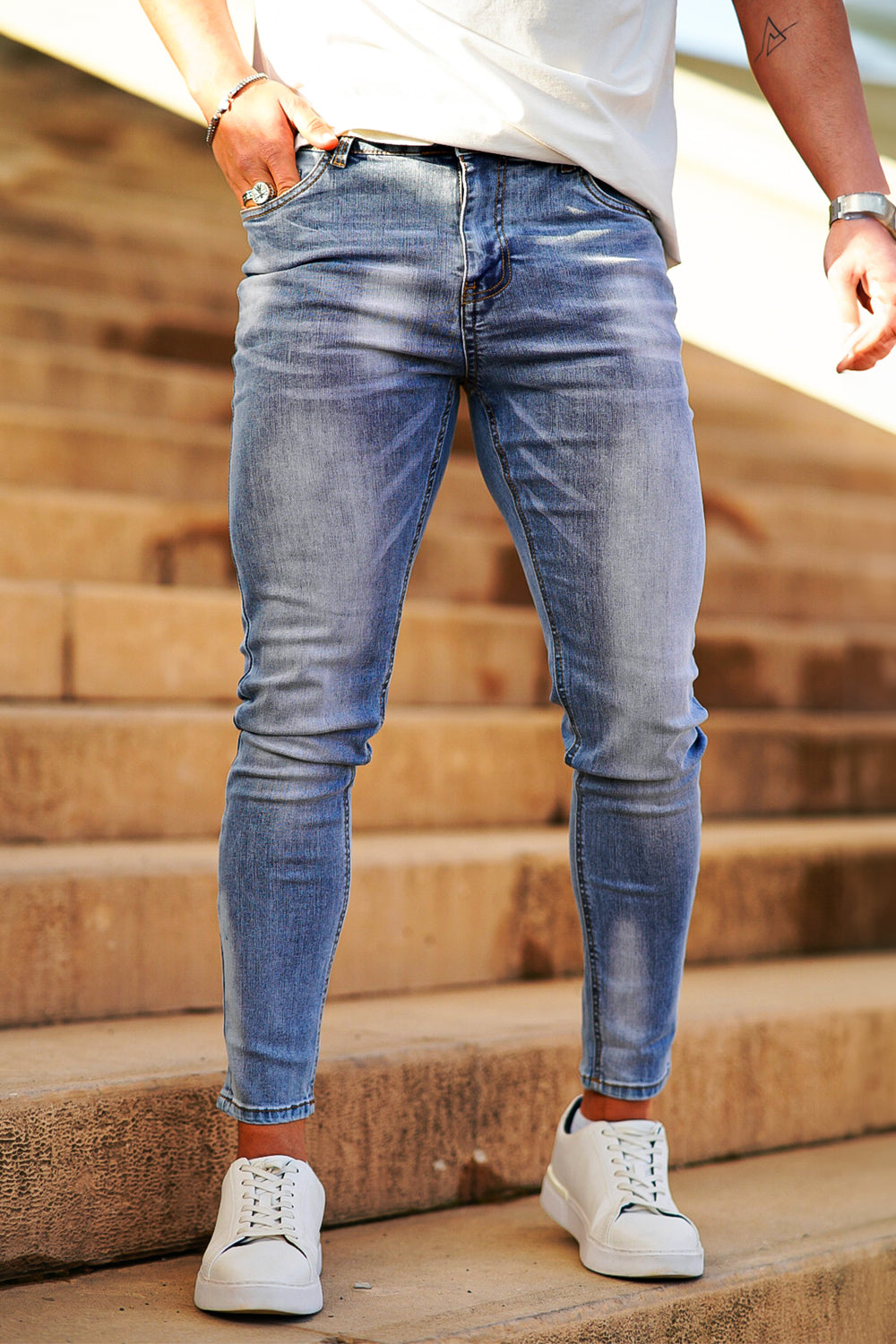 Men's Stretch Skinny Jean - Light Blue