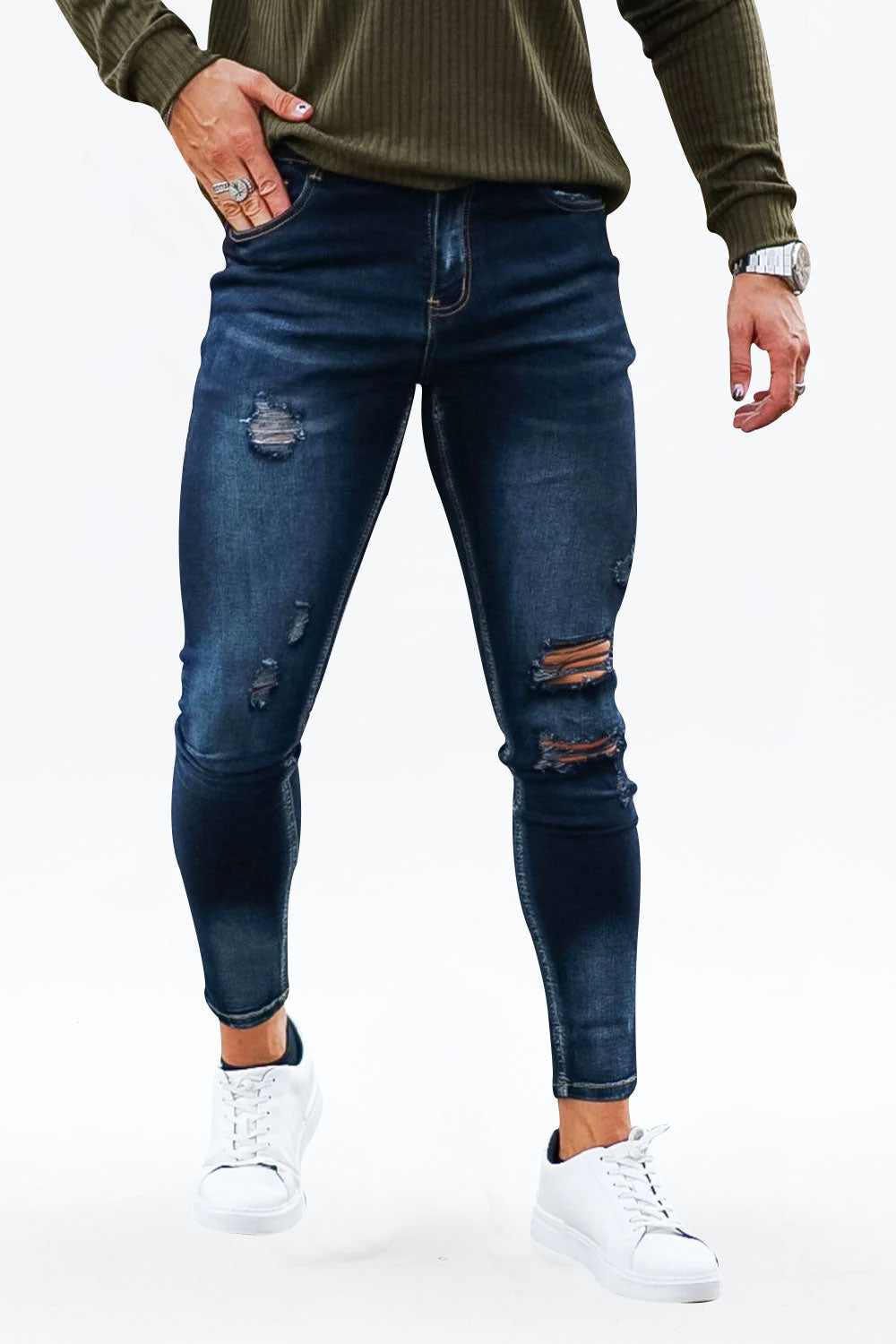 Men's Vintage Skinny Jean - Dark Blue
