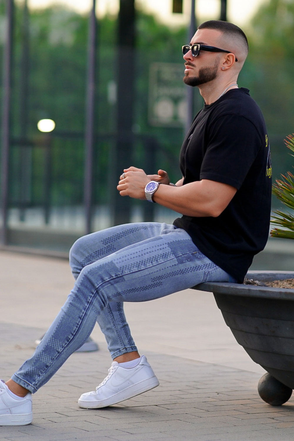 Men's Pinstripe Skinny Jean
