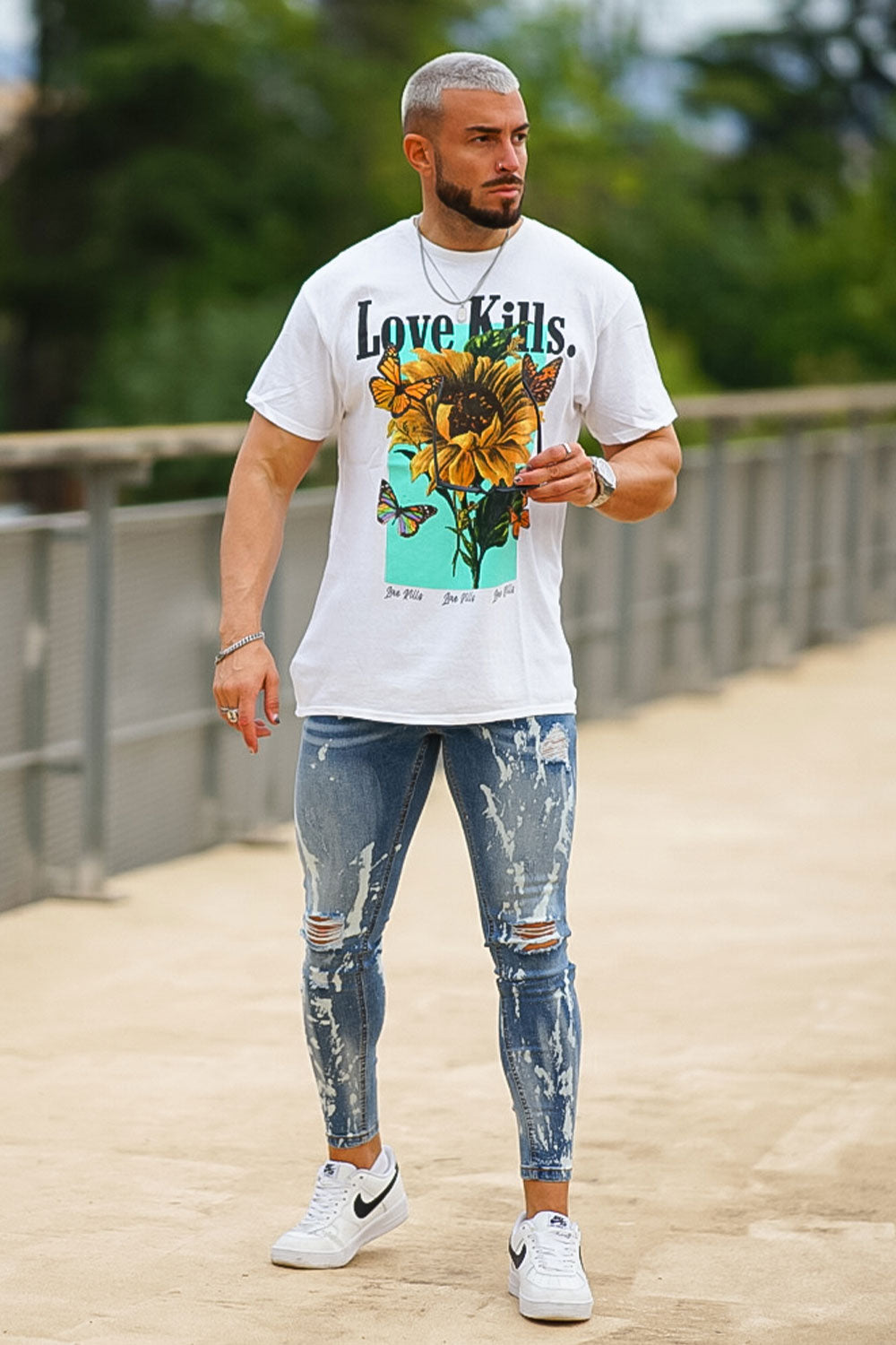 Men's Blue Skinny Jean - Ripped