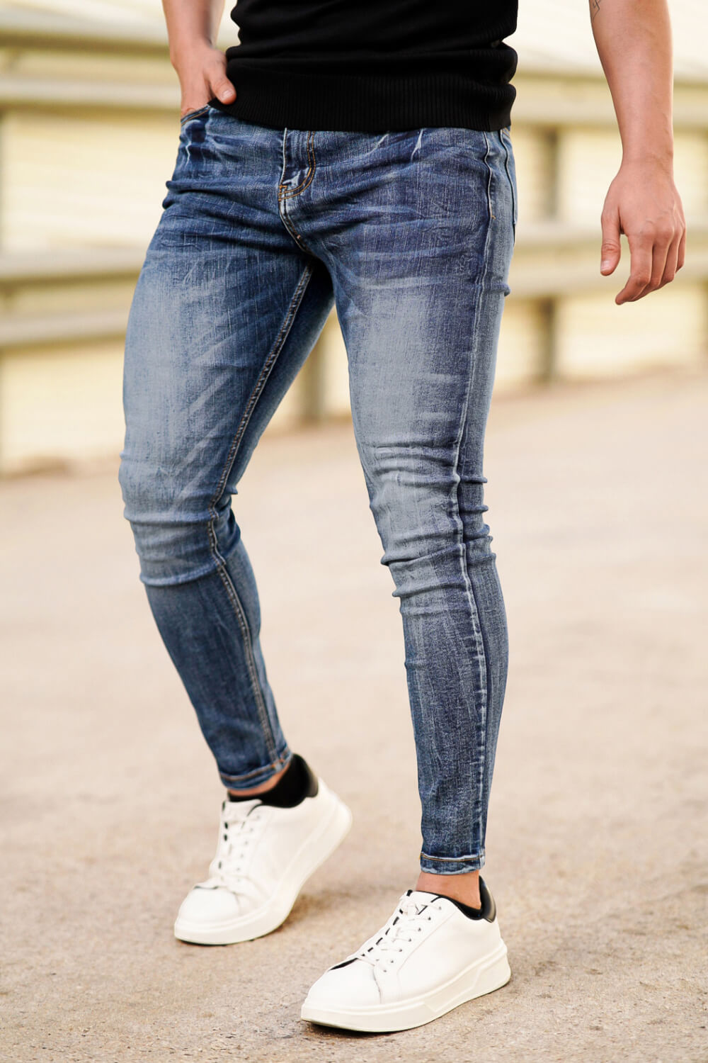 Men's Stretch Skinny Jean - Dark Blue