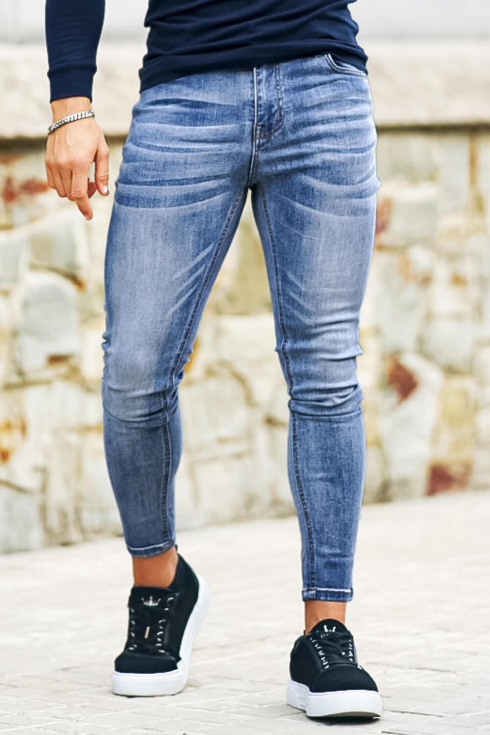 Men's Blue Skinny Jean - High Waist