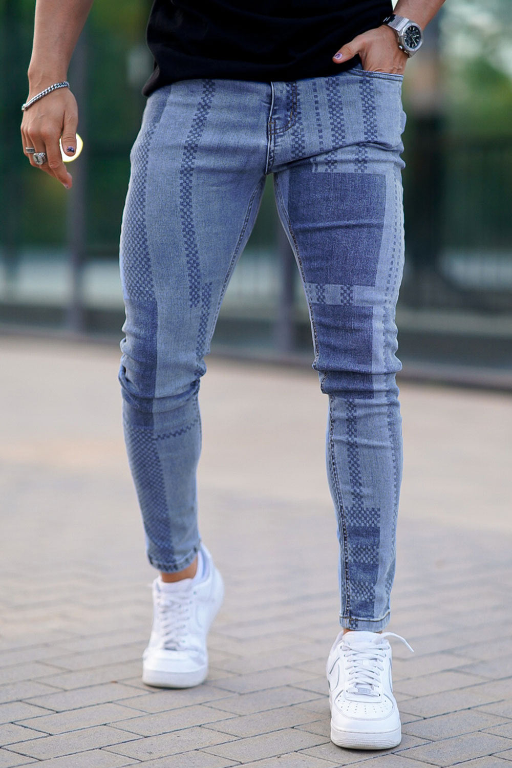 Men's Pinstripe Skinny Jean