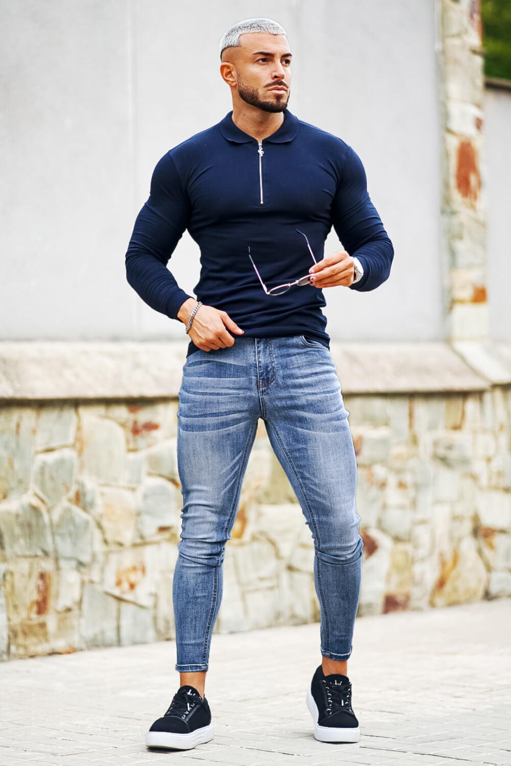 Men's Blue Skinny Jean - High Waist