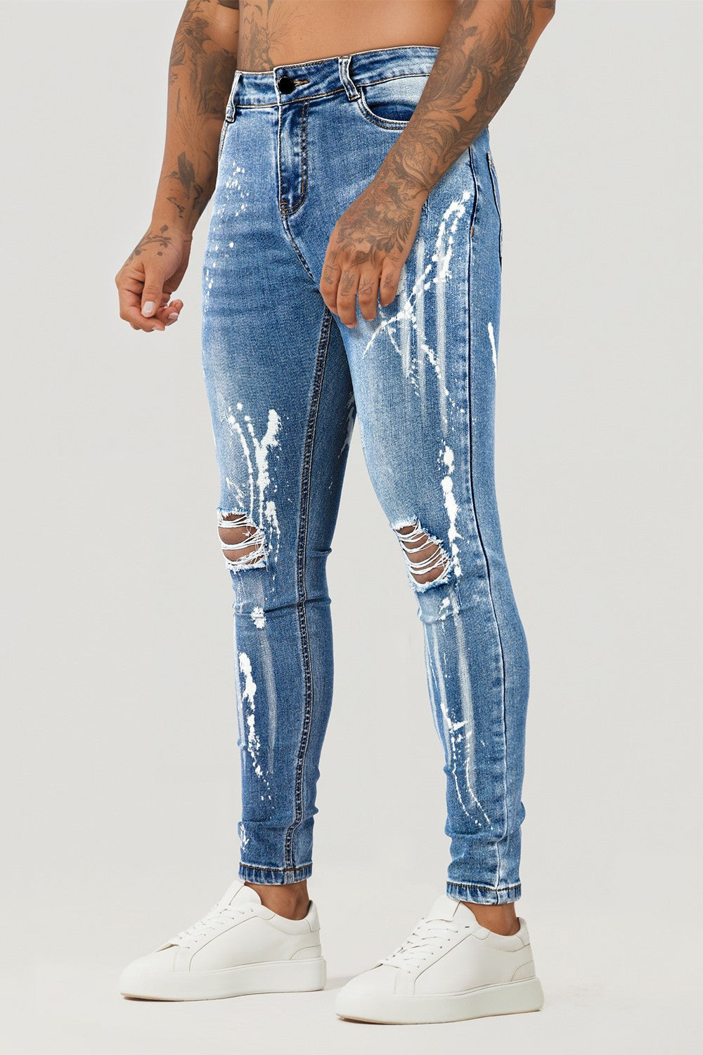 Men's Blue Skinny Jean - Ripped