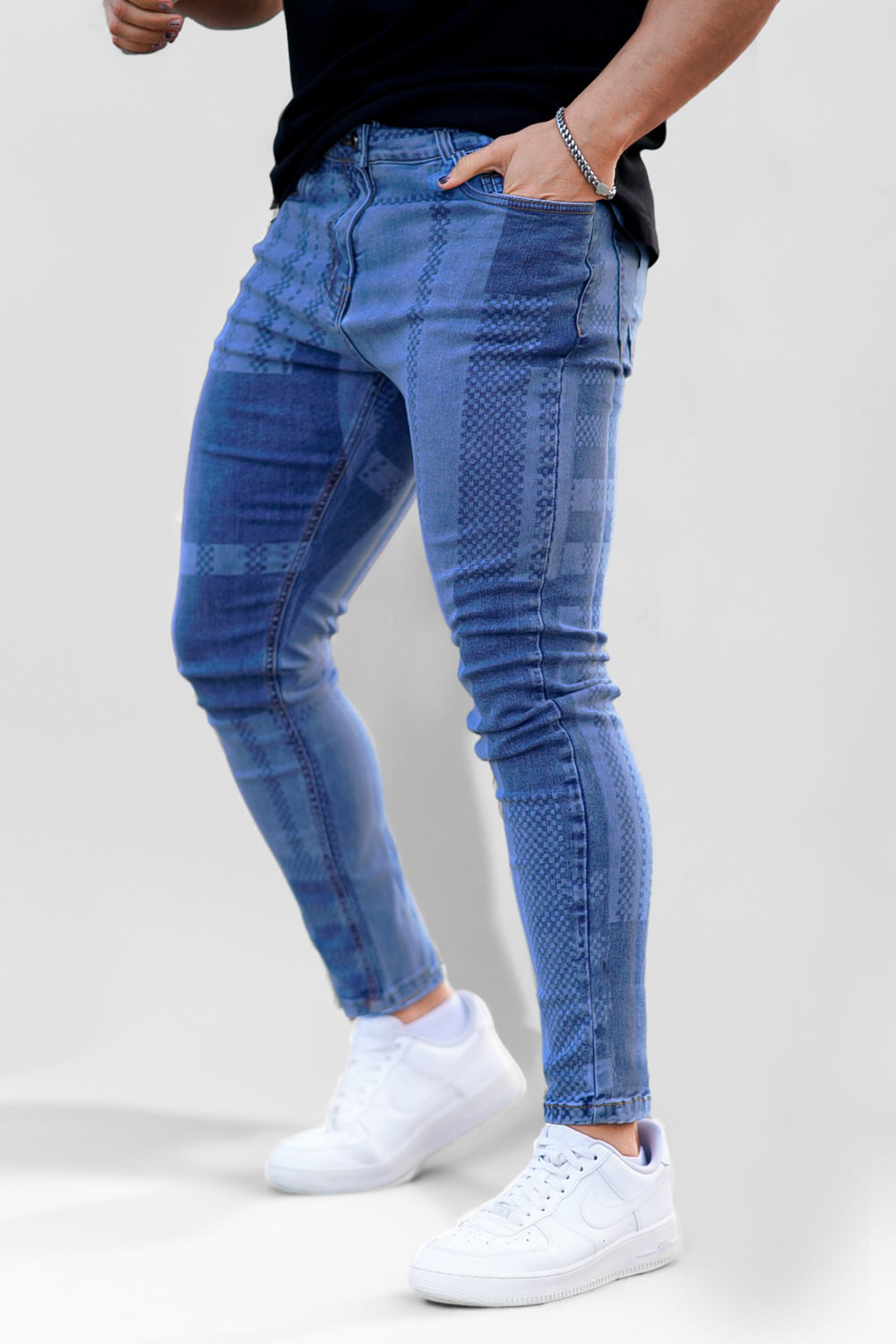 Men's Pinstripe Skinny Jean