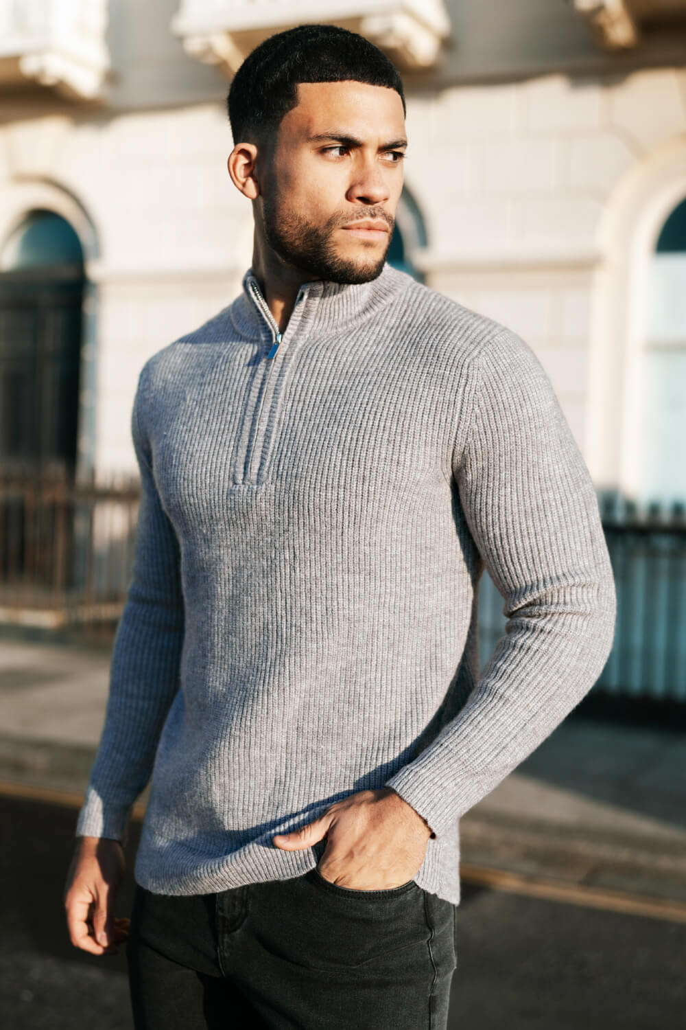 Men's Casual Sweater - Half Turtleneck