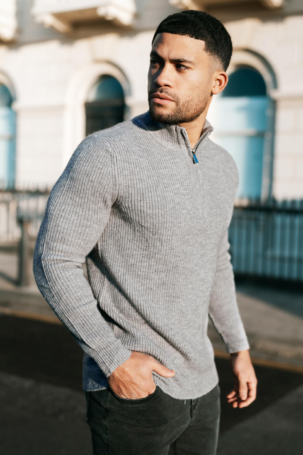 Men's Casual Sweater - Half Turtleneck