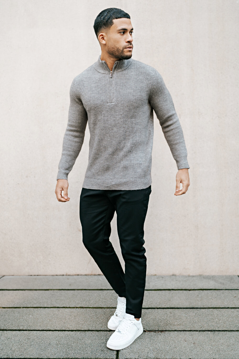 Men's Casual Sweater - Half Turtleneck